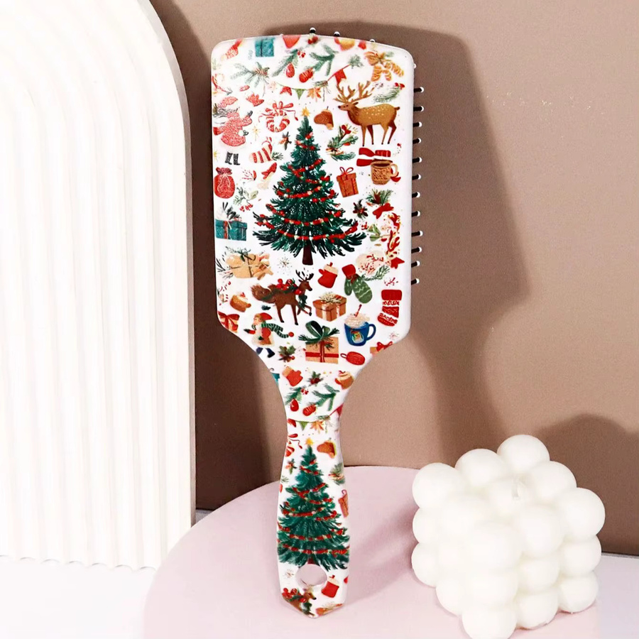 Luftkissenkamm mit Weihnachtsmotiv, Nylonborsten, für Echthaarperücken - Bild 2