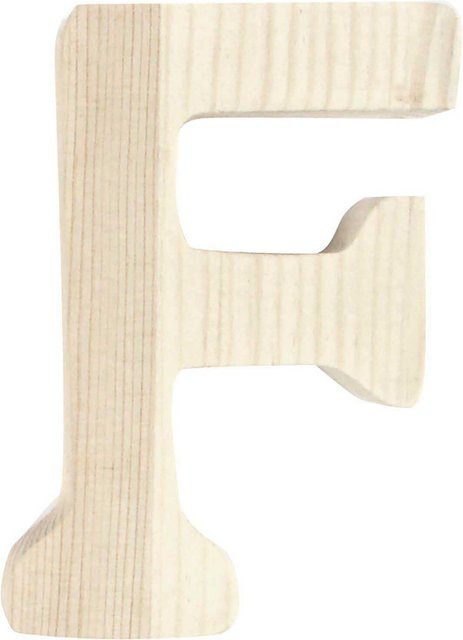 Rico Design Holz-Buchstabe F für die Tischdekoration, Höhe: 8,0 cm - Bild 1