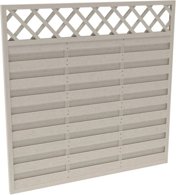 Sichtschutzzaun Country Cream aus Holz von Andrewex, lasiert, beige, B/H: 180 x 180 cm - Bild 1