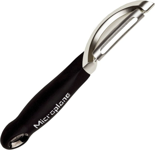 Microplane Universalschäler Professional Sparschäler für Obst und Gemüse, Schwarz, L: 18,5 cm, B: 2,5 cm, H: 2,5 cm - Bild 1