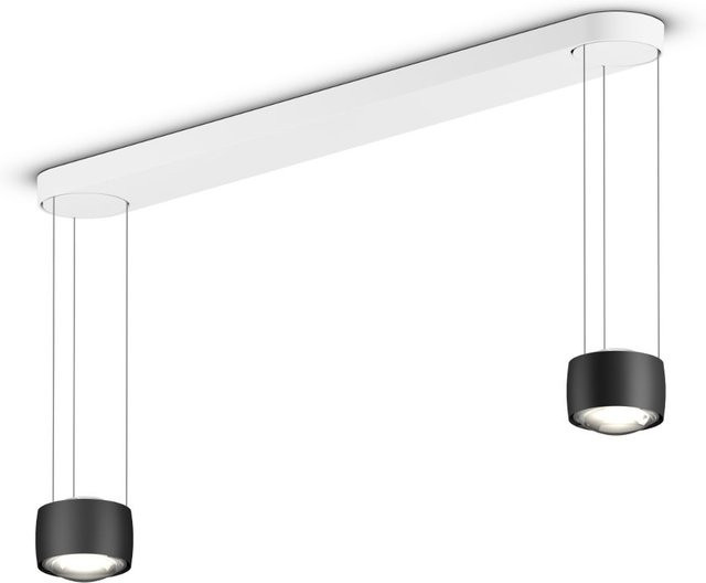 Occhio Sento sospeso due LED-Pendelleuchte in Schwarz matt mit Occhio air Modul und Linse-Ausführung, variabel 50-200 cm, warmweiß 2700K - Bild 1
