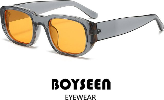 BOYSEEN Sonnenbrille Rechteckig, Orange, Vollrand, Kunststoff, Herren - Bild 1