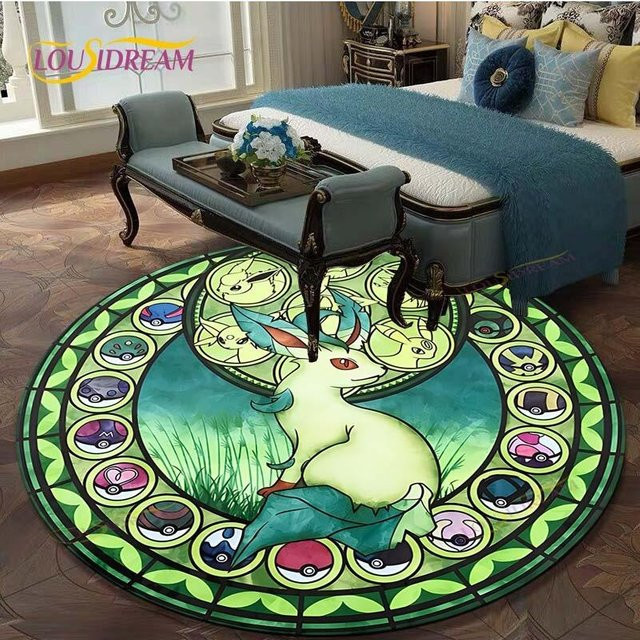 Runder Pikachu Pokemon Druckteppich von new Yunheng für Kinderzimmer und Wohnzimmer Durchmesser: 120 cm - Bild 1