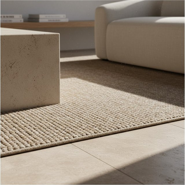 Flachwebteppich KADIMA DESIGN CIMA, einfarbig, Beige, Breite: 80 cm, Länge: 150 cm - Bild 1