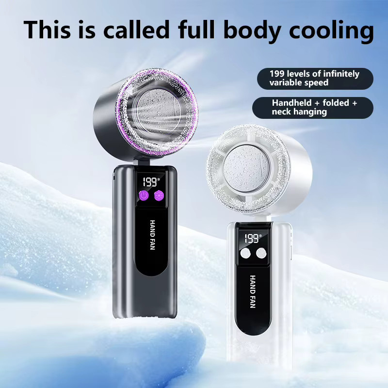 MIJIA Tragbarer Mini-Hochgeschwindigkeits-Kühlventilator mit 199 Gängen, Digitale Anzeige und USB-Aufladung - Bild 5