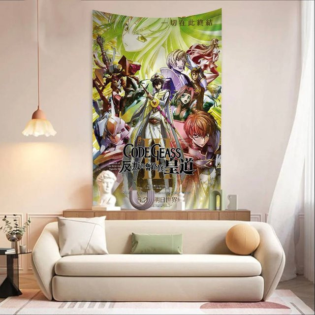 Japanischer Code Geass Wandteppich im Tarot-Stil als Hippie Wandbehang zum Aufhängen - Bild 1