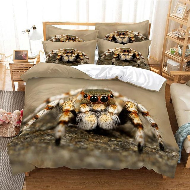 Bettwäsche-Set mit Spinnen-Motiv von Binchi Outdoor Product, 3D-Digitaldruck, Mehrfarbig, B/H: 135 x 200 cm - Bild 1