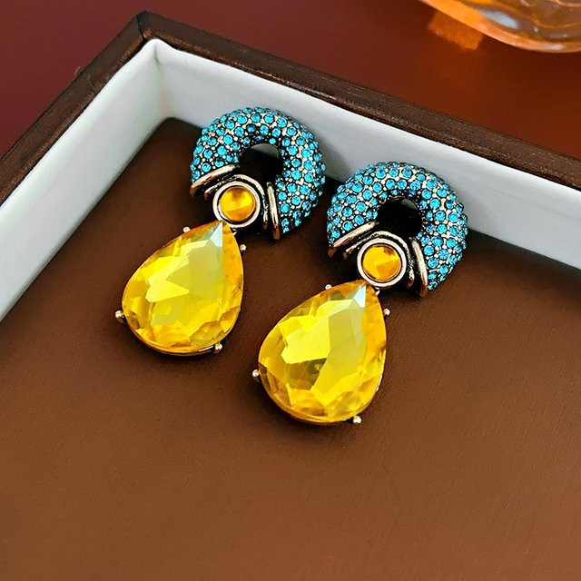 Kaitin Jewelry Ohrringe, Strass, Kreis, Wassertropfen, Damen - Bild 1