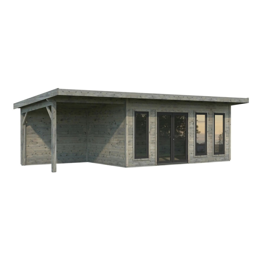 Palmako Holz-Gartenhaus Aurelia Pultdach in Grau mit modernem Design, B/T: 833 x 300 cm - Bild 2