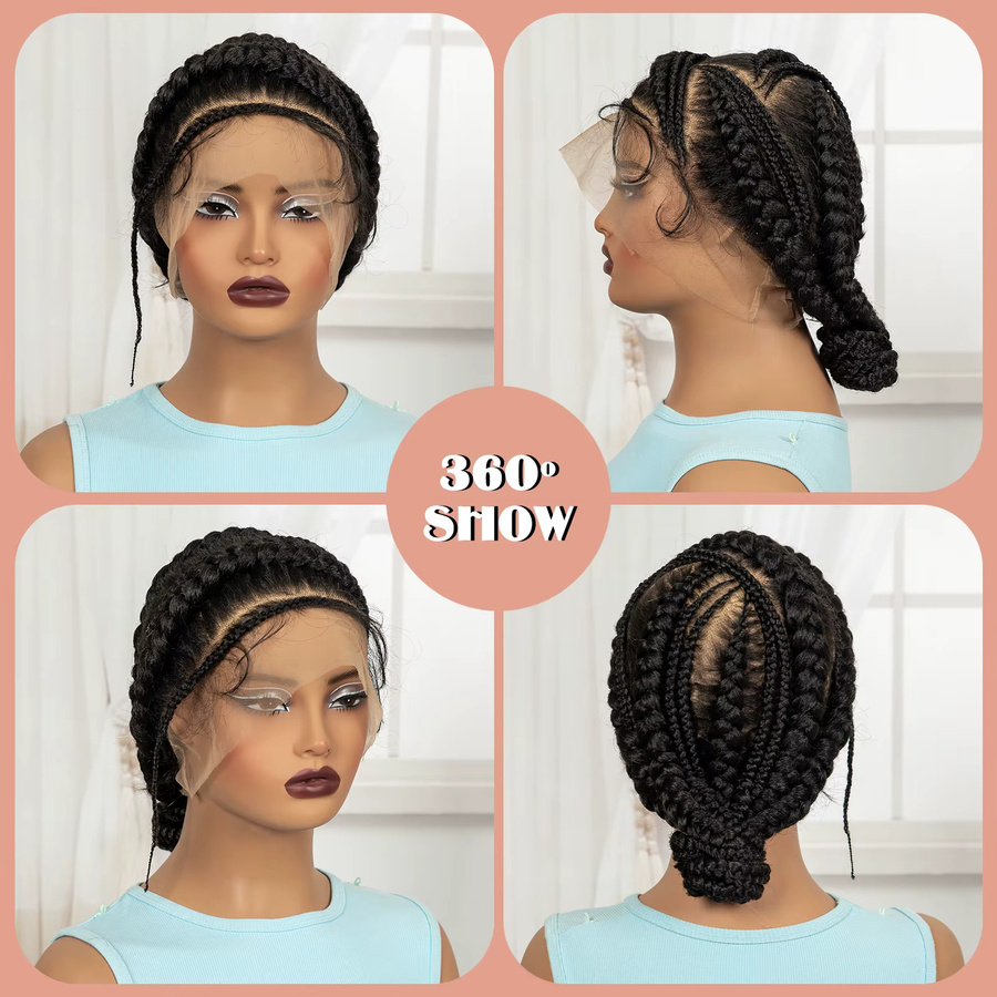 Alice Spring Bantu geflochtene Perücke mit Babyhaar, Damen - Bild 3