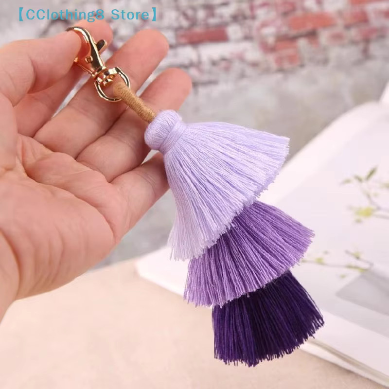 Taschenanhänger Baumwollfaden, Boho, Bunt - Bild 4