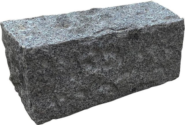Eurostone Granit Mauerstein Anthrazit Grau allseits gespalten B/T/H: 14 x 16 x 35 cm - Bild 1