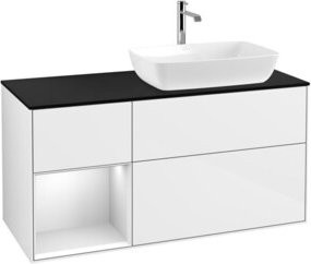 V&B Waschtischunterschrank Finion in Weiß lackiert, Breite: 120 cm, Tiefe: 50,1 cm, Höhe: 50,1 cm - Bild 1
