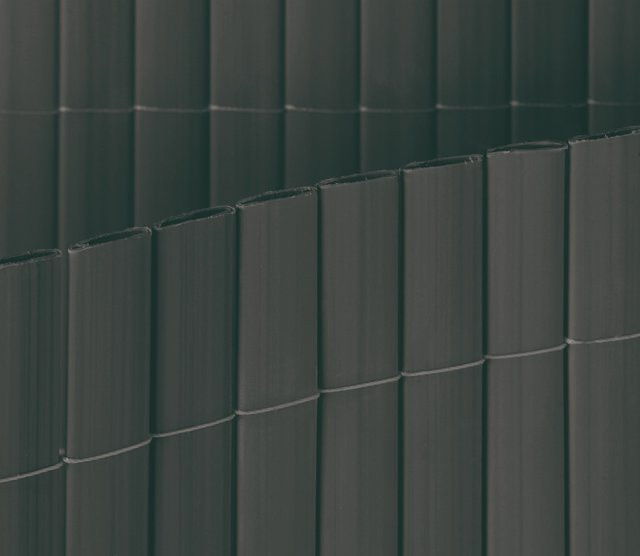 Sichtschutzmatte aus PVC in Bambusoptik, Farbe Anthrazit, B x H: 1 x 3 m - Bild 1