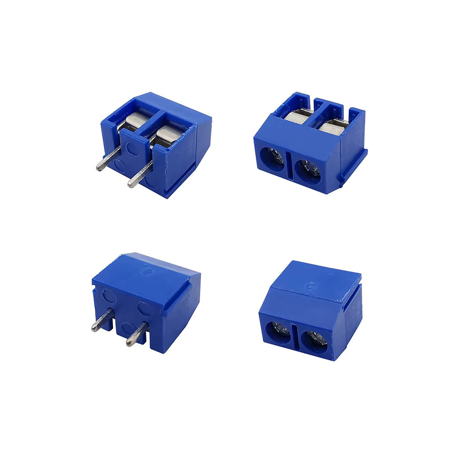 ALLiSHOP KF301 Klemmenblock Set mit geraden Stiften, 5,0 mm, Blau, 50 Stück pro Box - Bild 2