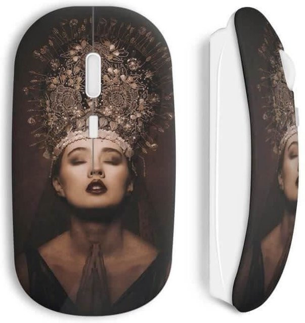 Vintage Spirit kabellose Maus mit Wi-Fi und USB-A in Multicolour - Bild 1