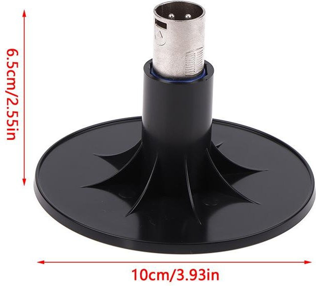 Schwarzer Saugnapfadapter mit 3XLr-Anschluss für Teleskop-Linearantriebe und Aufsatzhalter - Bild 1