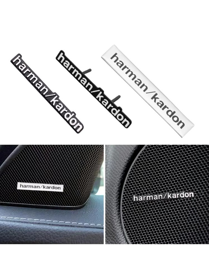 Harman/Kardon Auto Styling Audio Aufkleber aus Aluminium in Silber für Mercedes Benz AMG W204 W205 W203 W211 W212 W213 W201 W210 W124 - Bild 6