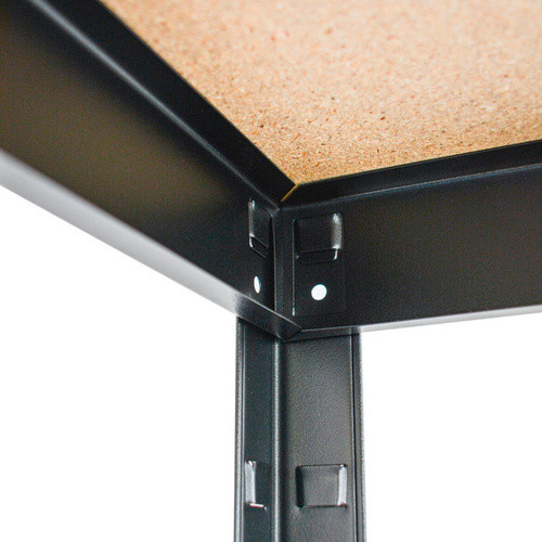 SCHULTE REGALWELT Grundregal L in Schwarz mit einer maximalen Belastbarkeit von 600 kg, B/T/H: 180 x 40 x 120 cm - Bild 3