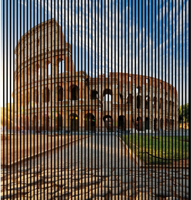 FN Acustico Akustikplatte Colosseum in Bunt, modernem Design aus PET und MDF, H x B x T: 2.400 x 2.253 x 19 mm - Bild 1