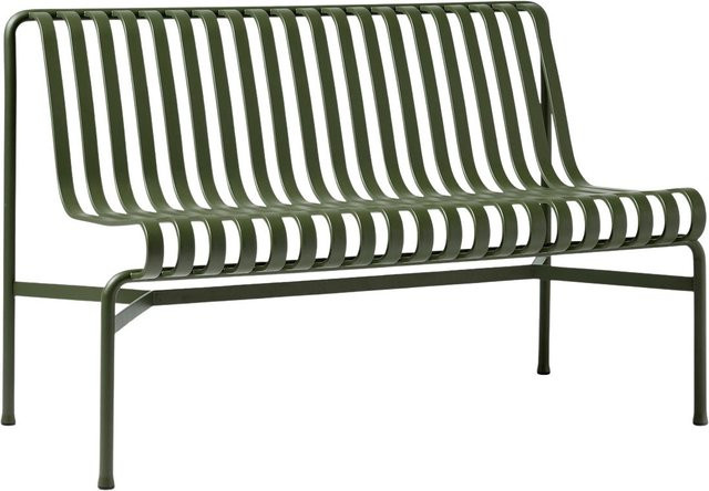 HAY Palissade Dining Bench ohne Armlehne aus pulverbeschichtetem Stahl in Grün - Bild 1
