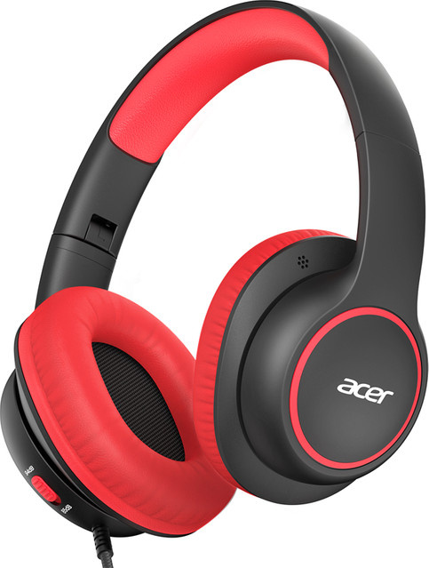 Acer Kinder-Kopfhörer Over-Ear mit Kabel und 3,5mm Klinke, Sicherer Lautstärkebegrenzer 85/94dB, Faltbar, Multicolour - Bild 1