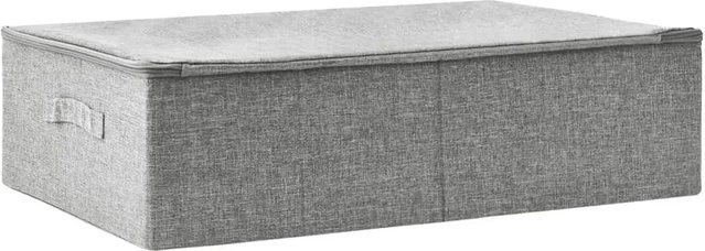 vidaXL Aufbewahrungsbox aus Stoff mit Griffen in Grau, B/T/H: 70 x 40 x 18 cm - Bild 1