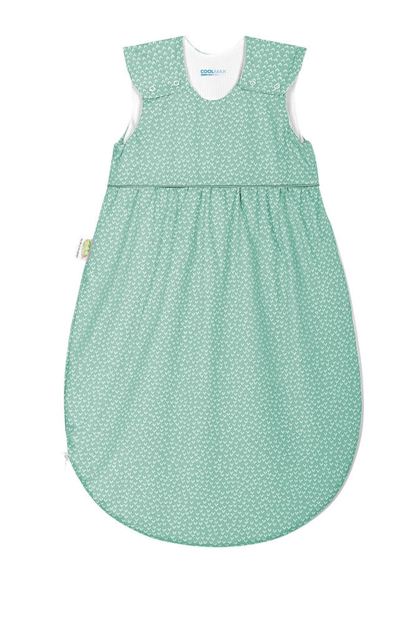 Odenwälder Jersey-Schlafsack Timmi Little Hearts in Deep Forest Green für Babys, Breite: 70 cm - Bild 1