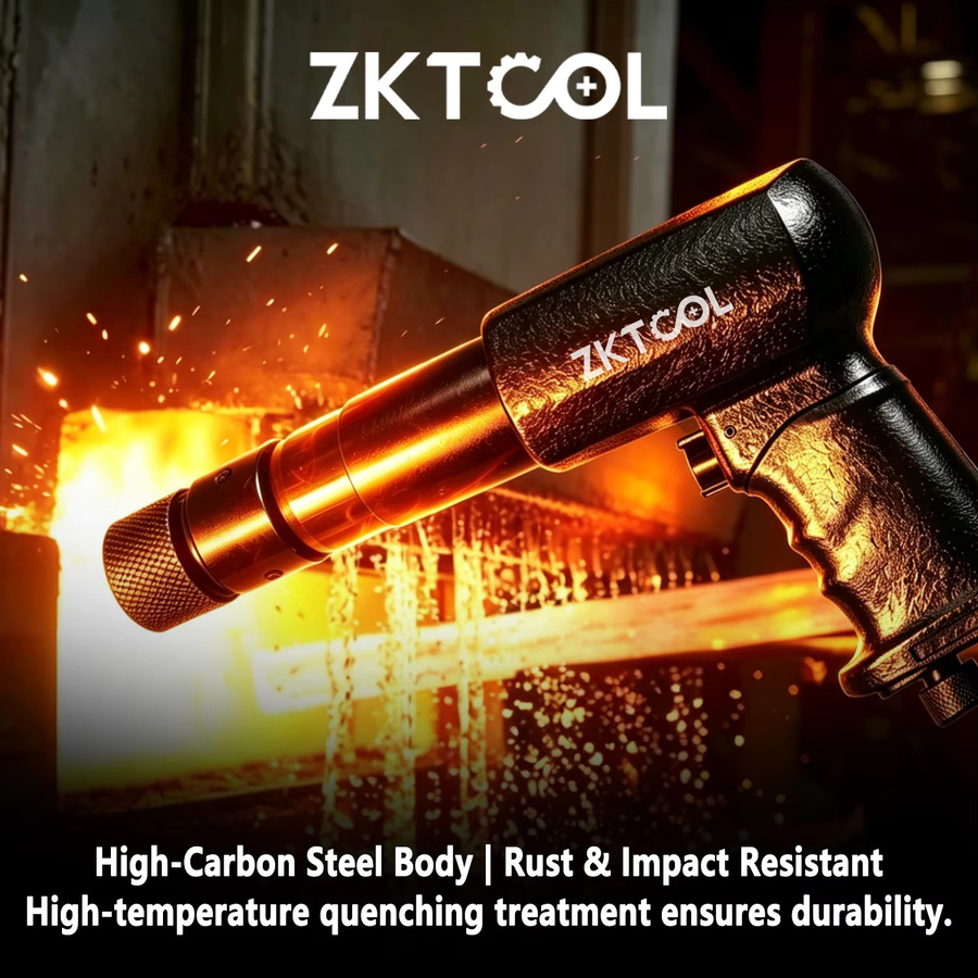 ZKTOOL 27-teiliges Drucklufthammer-Set mit 2500 BPM für Autowerkstätten und Metallarbeiten - Bild 5