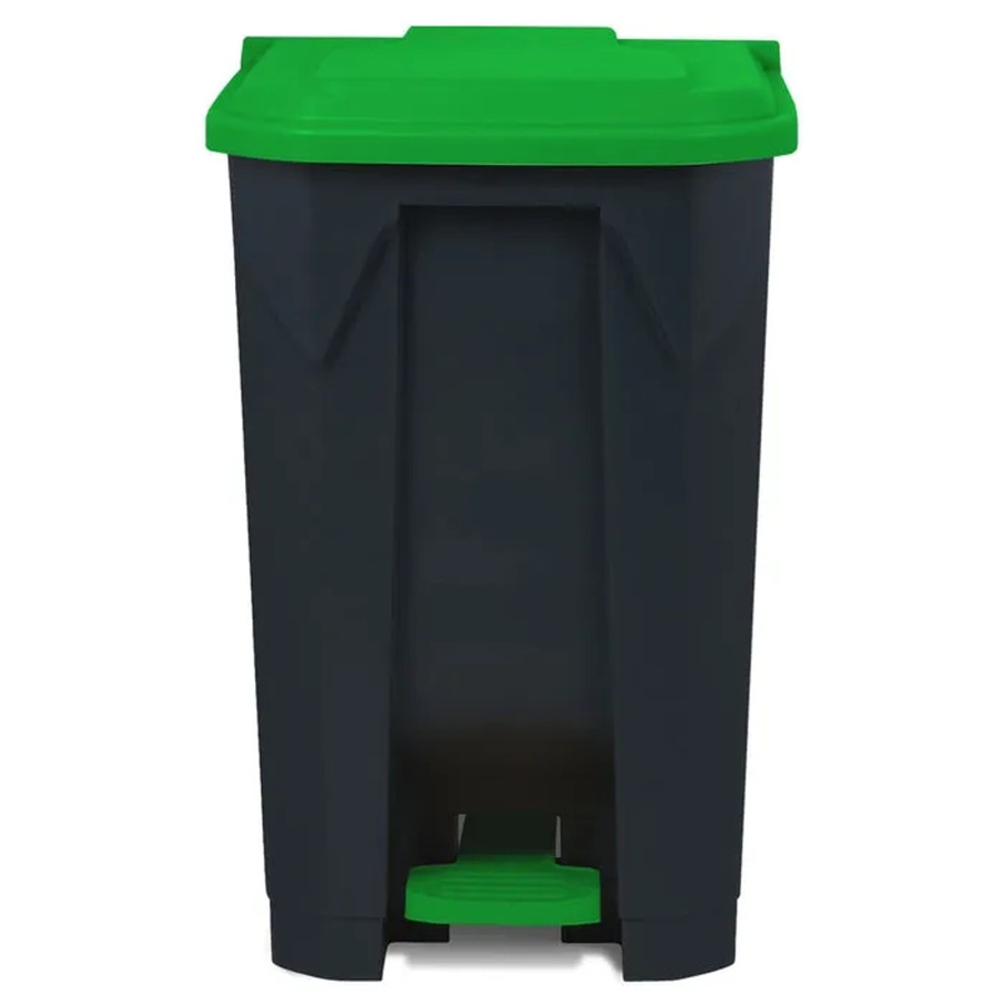 Floordirekt Mülleimer Olaf Tretmülleimer aus Kunststoff, Grün, 80 Liter - Bild 2