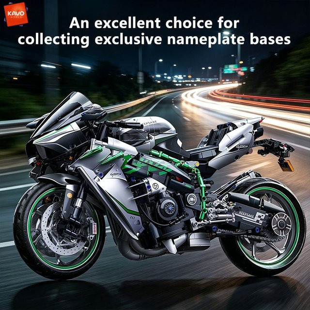KAVOWORLD Realistischer Superbike-Bausatz, Konstruktions-Lernspielzeug, 2248 Teile, ab 14 Jahren - Bild 1