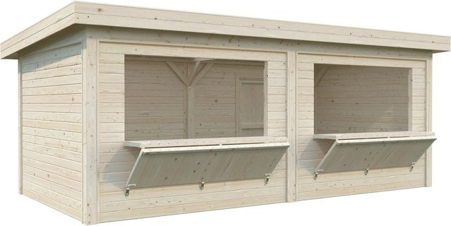 Marktstand Palmako Lenna Set 311 aus massivem Fichtenholz, braun, B/H/T: 588 x 245 x 300 cm - Bild 3