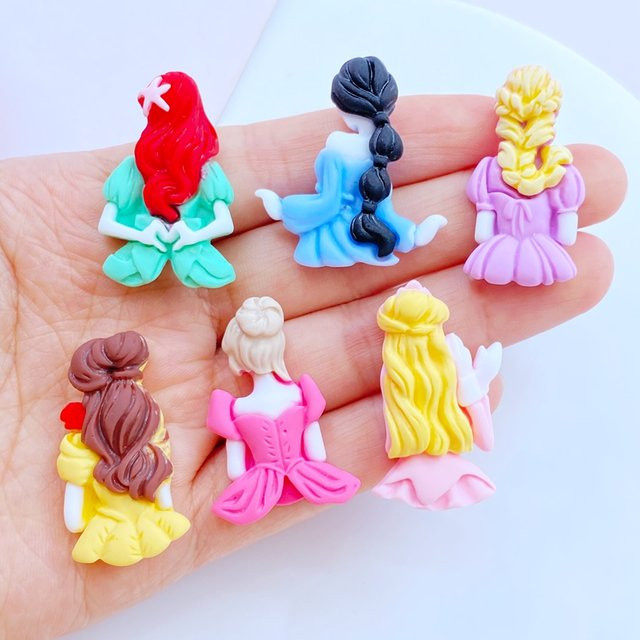 TSXJY 10 Stück Mini Prinzessin Harz Cabochons in Multicolour für DIY Verzierungen und Sammelalben - Bild 1