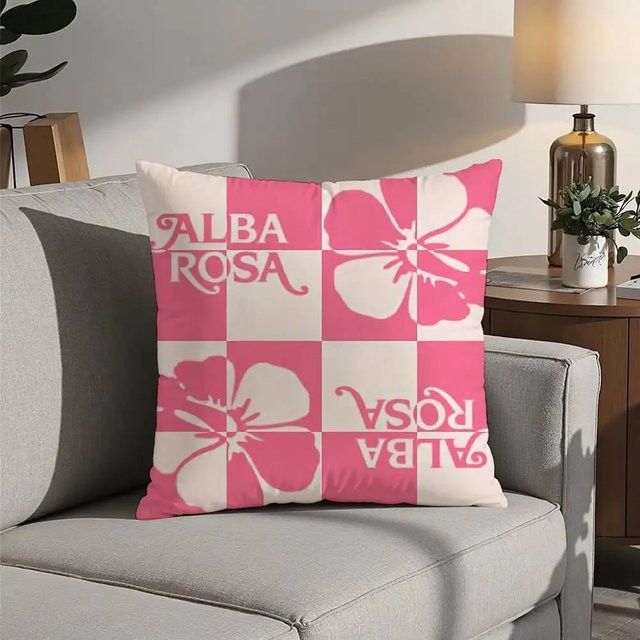 A-Alba Kissenbezug in Rosa mit ästhetischem Print für deine Sofa-Dekoration - Bild 1