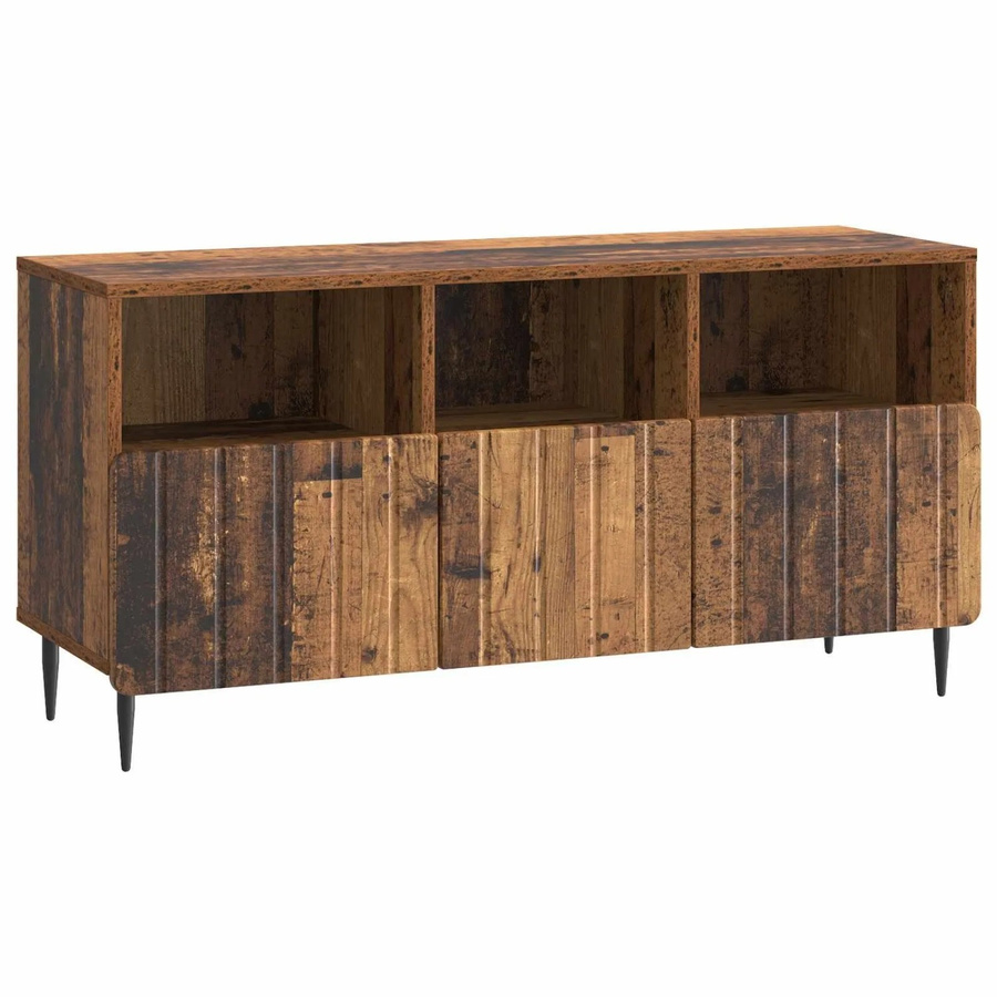 vidaXL TV-Schrank aus Altholz in Braun mit Media-Compartments, B/H/T: 102 x 60 x 34,5 cm - Bild 2