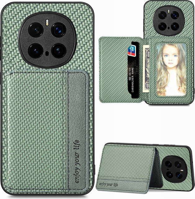 Honor Magic 6 5G Leder-Brieftaschenhülle mit RFID-Schutz und NFC in Blau - Bild 1