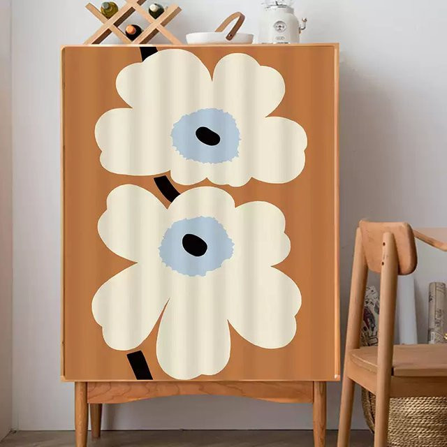 VIKAMA Abdeckvorhang mit Katzen-Design und Klettverschluss, staubdichter Vorhang für Schuhschrank oder Kleiderschrank, Multicolour - Bild 1