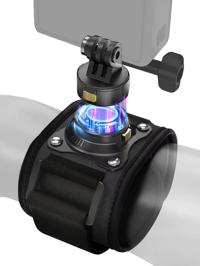 PULUZ Magnetischer Schnellverschluss-Handgelenkschlaufe-Kabelbaum für GoPro HERO 13 12 11 10 9 8 7 und DJI Osmo Action 4 3 2 in Schwarz - Bild 6
