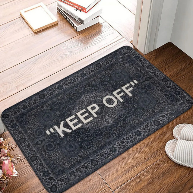 Keep Off Bodenmatte mit orientalischem Grafikdesign, rutschfester Teppich für Eingangsbereich, Schlafzimmer und Küche, B/T: 60 x 40 cm - Bild 1
