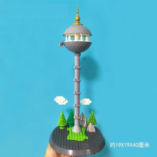 Hot Toys Cartoon Anime Szene Turm Pagode Bausteine, Mini Action Figur, Große Größe - Bild 1