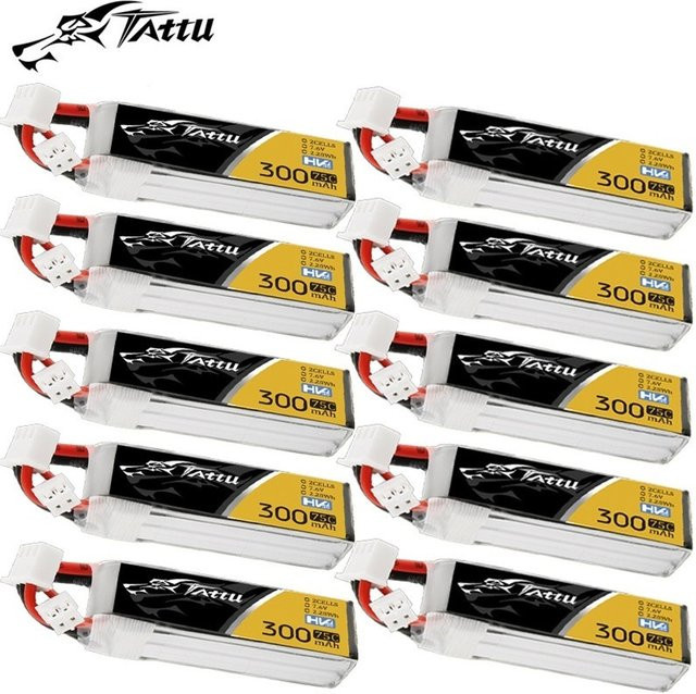 Tattu Li-Ion Akku 7,6 V 300 mAh 75C mit PH 2,0 Stecker für RC Hubschrauber, Quadcopter und FPV Renn-Drohnen - Bild 1