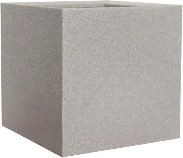 Pflanzkübel QUBO 60 Stone von VidaAtHome.de in Grau und Beige - Bild 1
