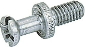 Hettich Einschraubdübel 65370 in Silber, Durchmesser: 5 mm, Gewinde: M4 x 7,8 mm - Bild 1