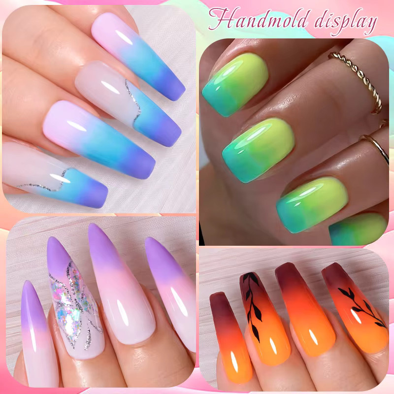 MEET ACROSS Gel-Nagellack, Rosa Blau, Glänzend - Bild 2