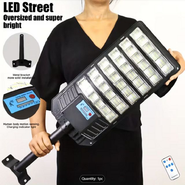 YQCHEZI Solar LED Außenstraßenlampe mit integrierter LED für kommerzielle Außenbereiche und Sicherheitsbeleuchtung - Bild 1