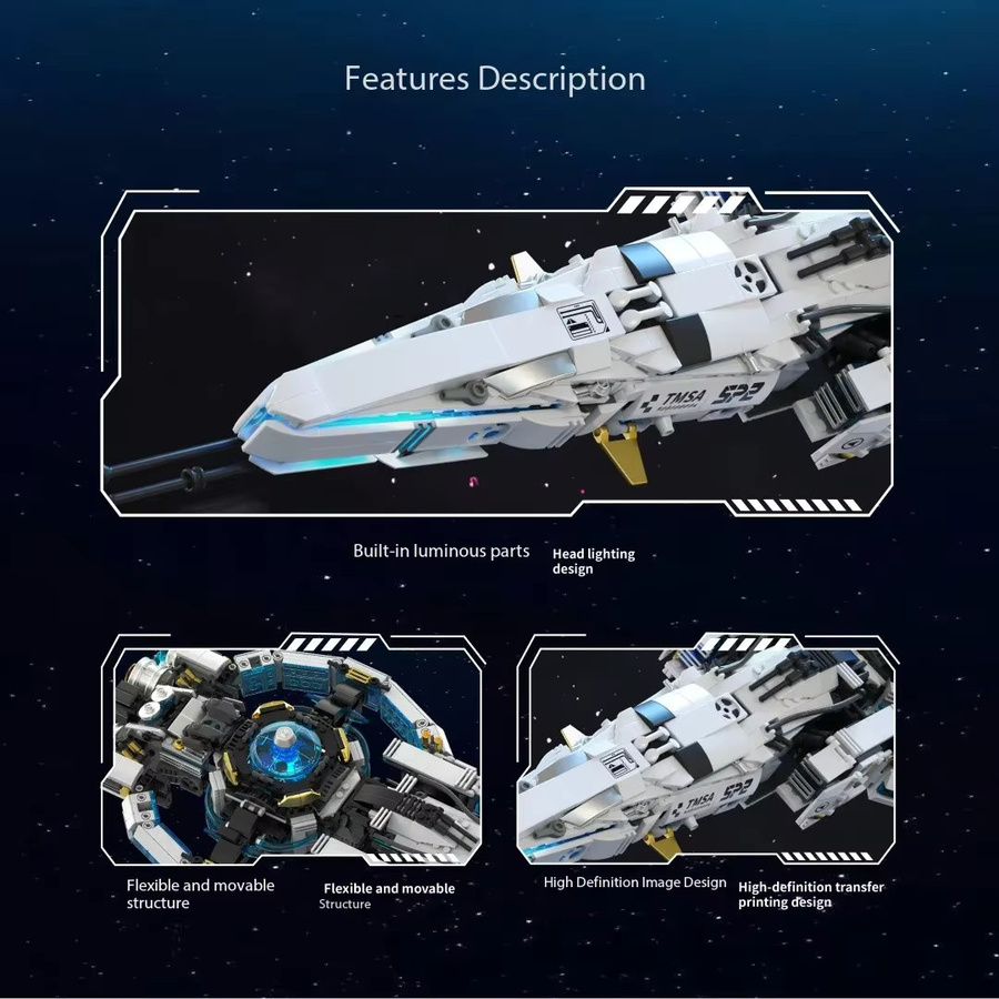 Galaxy Comet Weltraumforschung Serie: Lunar Explorer und Lunar Rover Star Cruiser Spielzeugset mit flexiblen Teilen - Bild 5