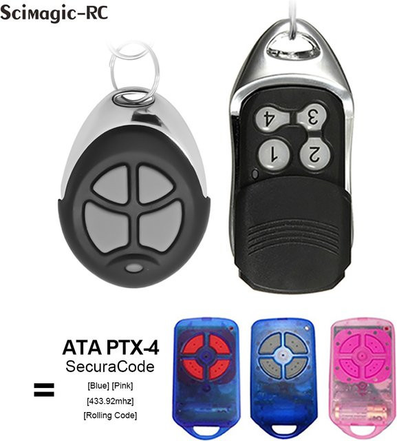 Herculift Garage Fernbedienung für ATA PTX4 PTX-4 Schwarz 433,92 MHz - Bild 1