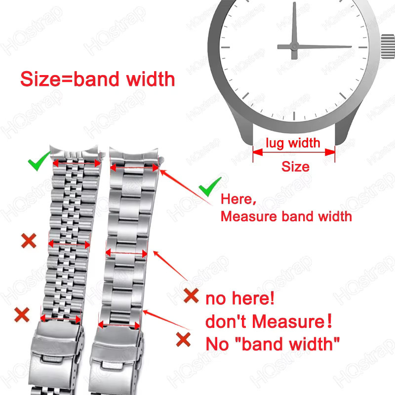 HQstrap Uhrenarmband Edelstahl, Silber, Unisex - Bild 4