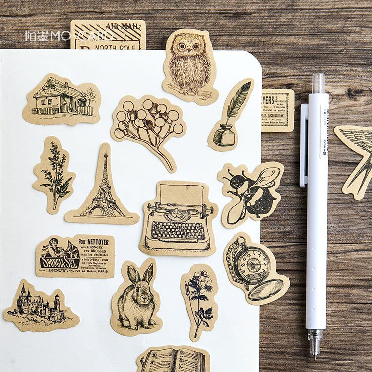 45er Set Waldtiere Aufkleber für DIY Dekoration und Scrapbooking in Mehrfarbig - Bild 2
