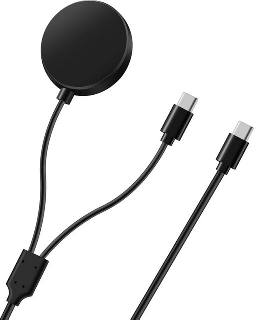 Samsung 2-in-1 USB-C Ladekabel für Galaxy Watch Ultra, 7, 6, 6 Classic, 5, 5 Pro und Smartphone in Schwarz - Bild 1